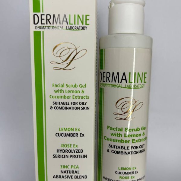 ژل اسکراب لیمو و خیار درمالاین